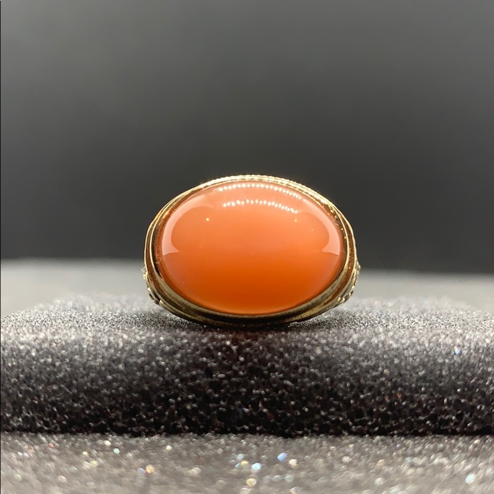 *SOLD* Technibond Moonstone 925 Vermeil Oval Ring